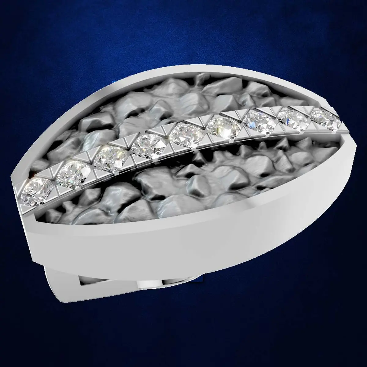 Mens Laboratory Grown Diamond Shirt Button 18K Gold Designer Luxury