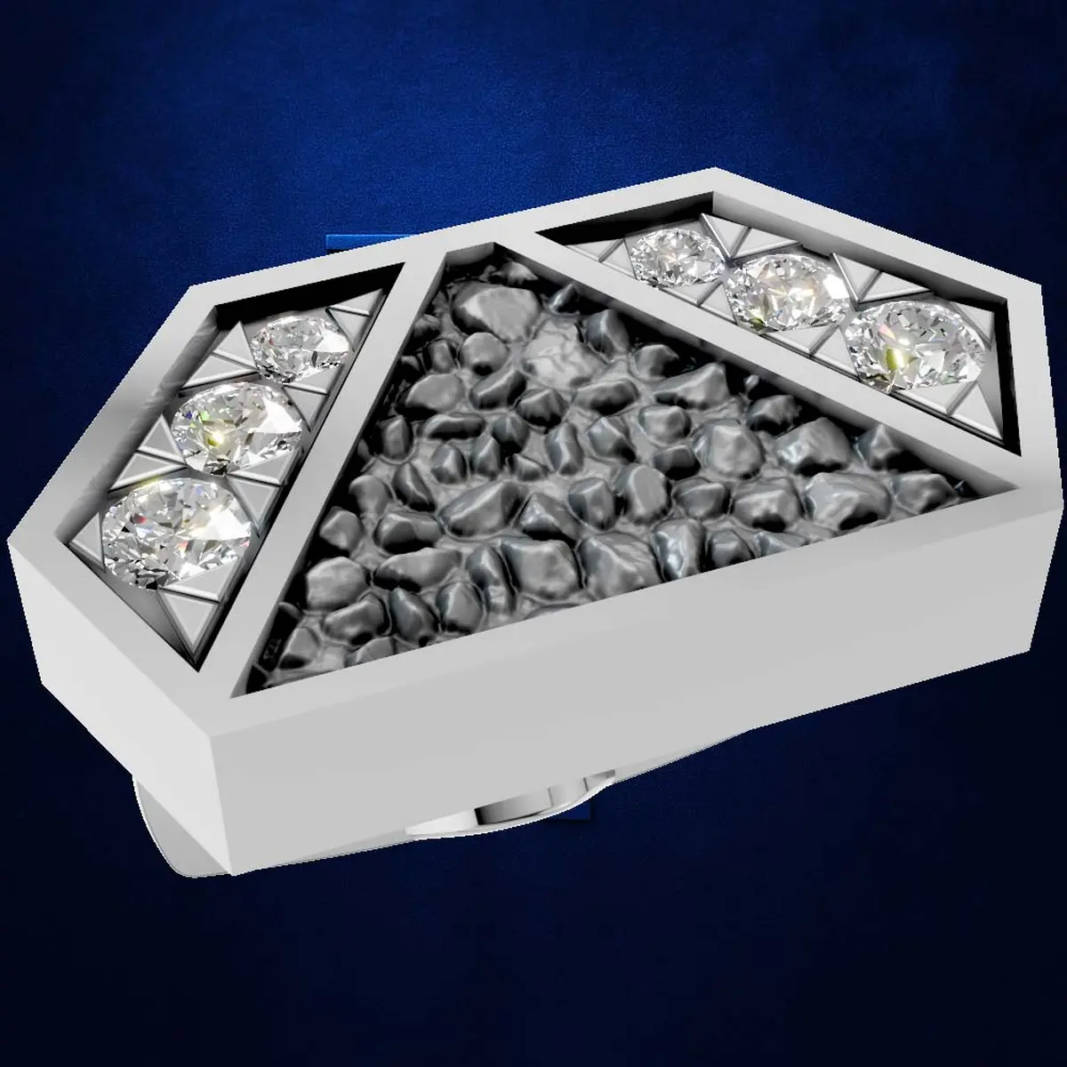 Laboratory Created Diamond Button Shirt Gold and Diamond Luxury Jewelry