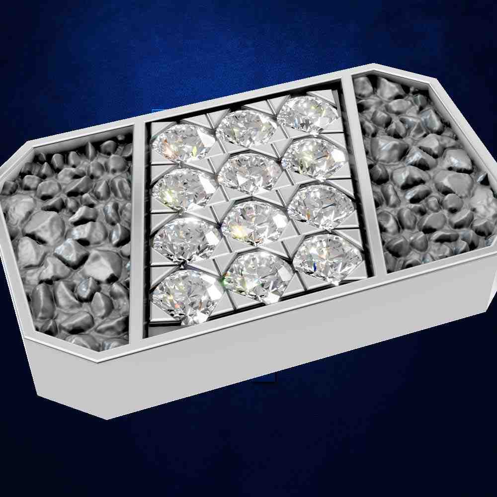 Lab Created Laboratory Grown Diamond Cufflinks for Men 18K Gold Iced Luxury Designer Wedding Formal Jewelry