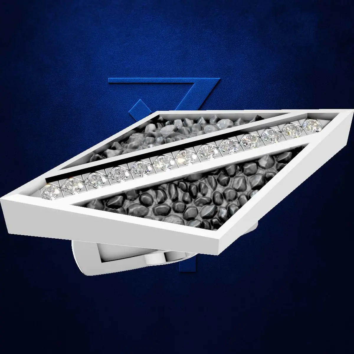 Kite Shaped Cufflinks for Men 18K Gold Laboratory Grown Diamond Iced Luxury Designer Formal Jewelry Gift