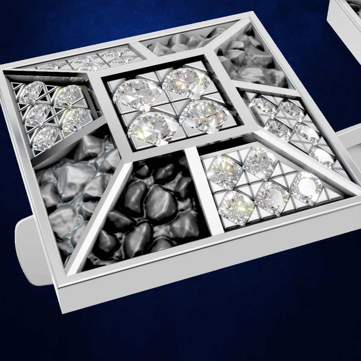 Laboratory Grown Diamond Button for Shirt Luxury Designer Jewelry