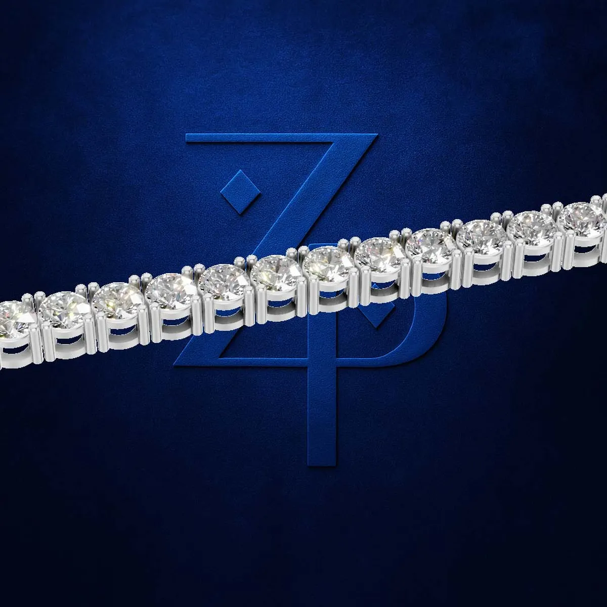4 Prong Round Cut Lab Grown Diamond Tennis Bracelet