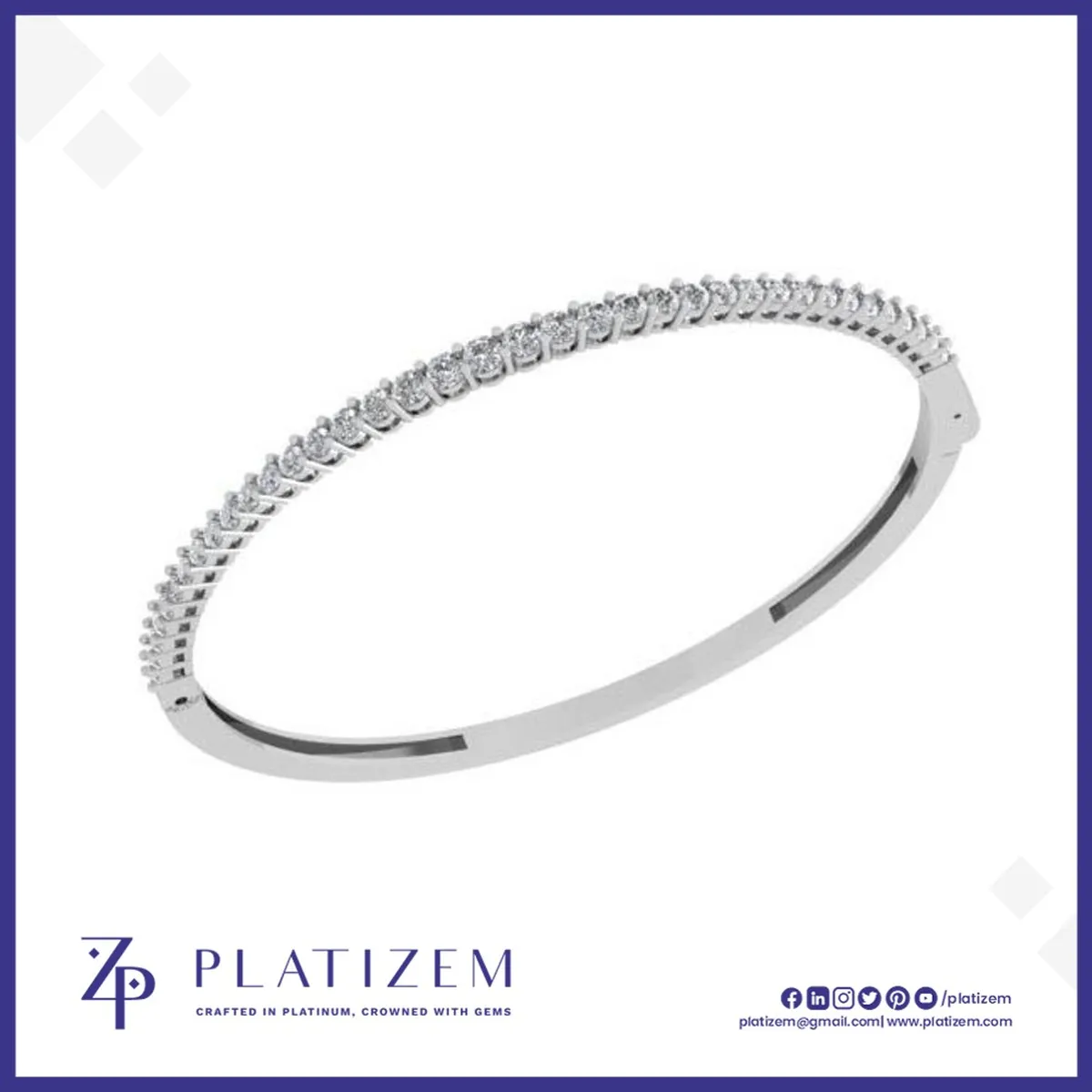 Graduated Diamond Bangle Bracelet for Women