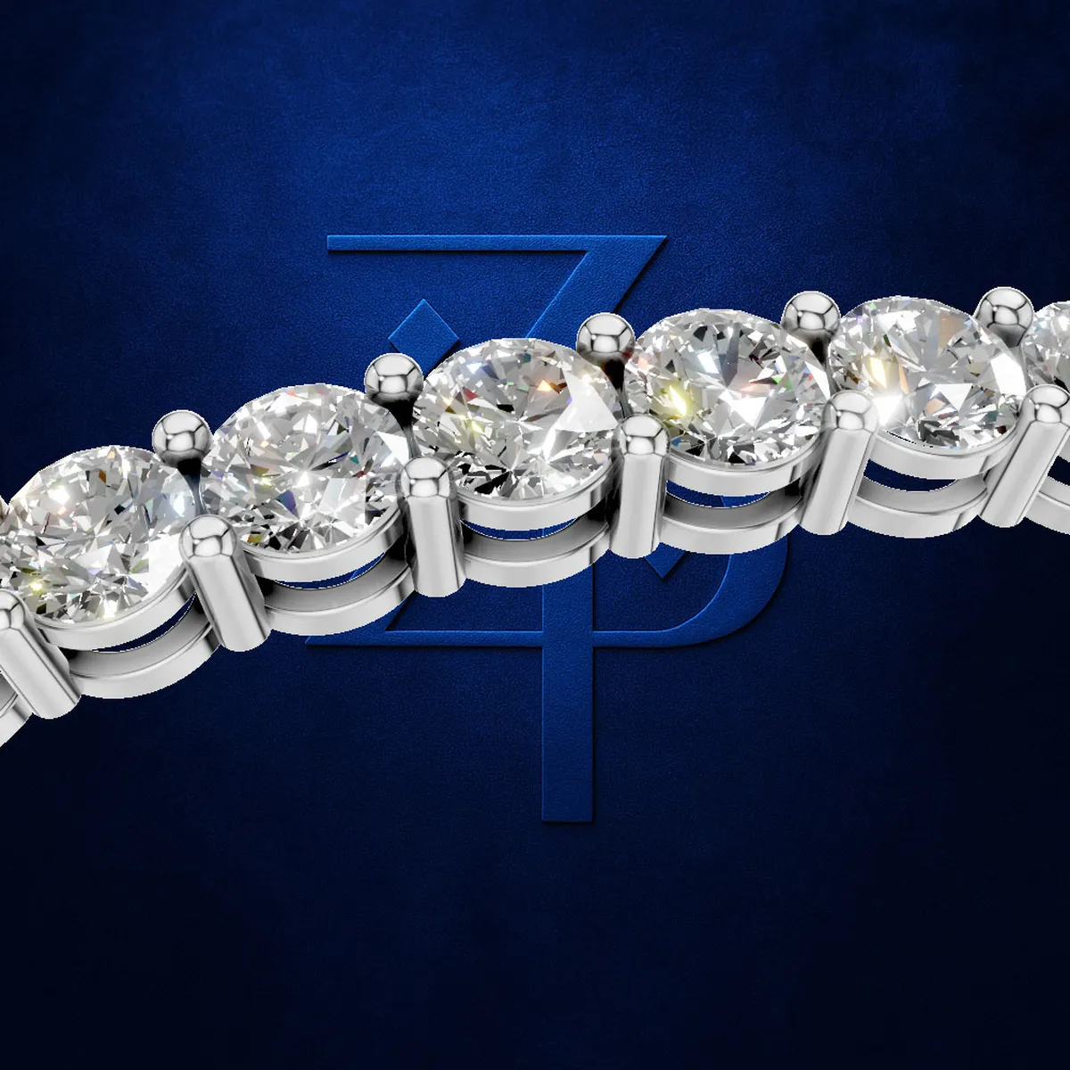 Lab Grown Diamond Tennis Bracelet � Round Stone Prong Setting
