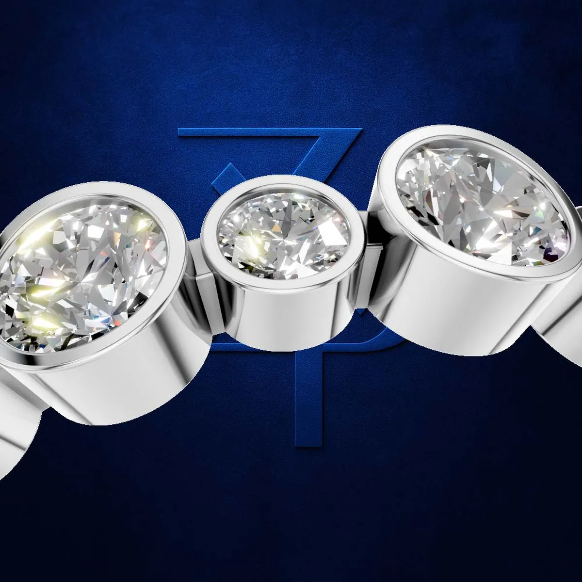 Bezel Set Round Cut Lab Grown Diamond Eternity Wedding Band