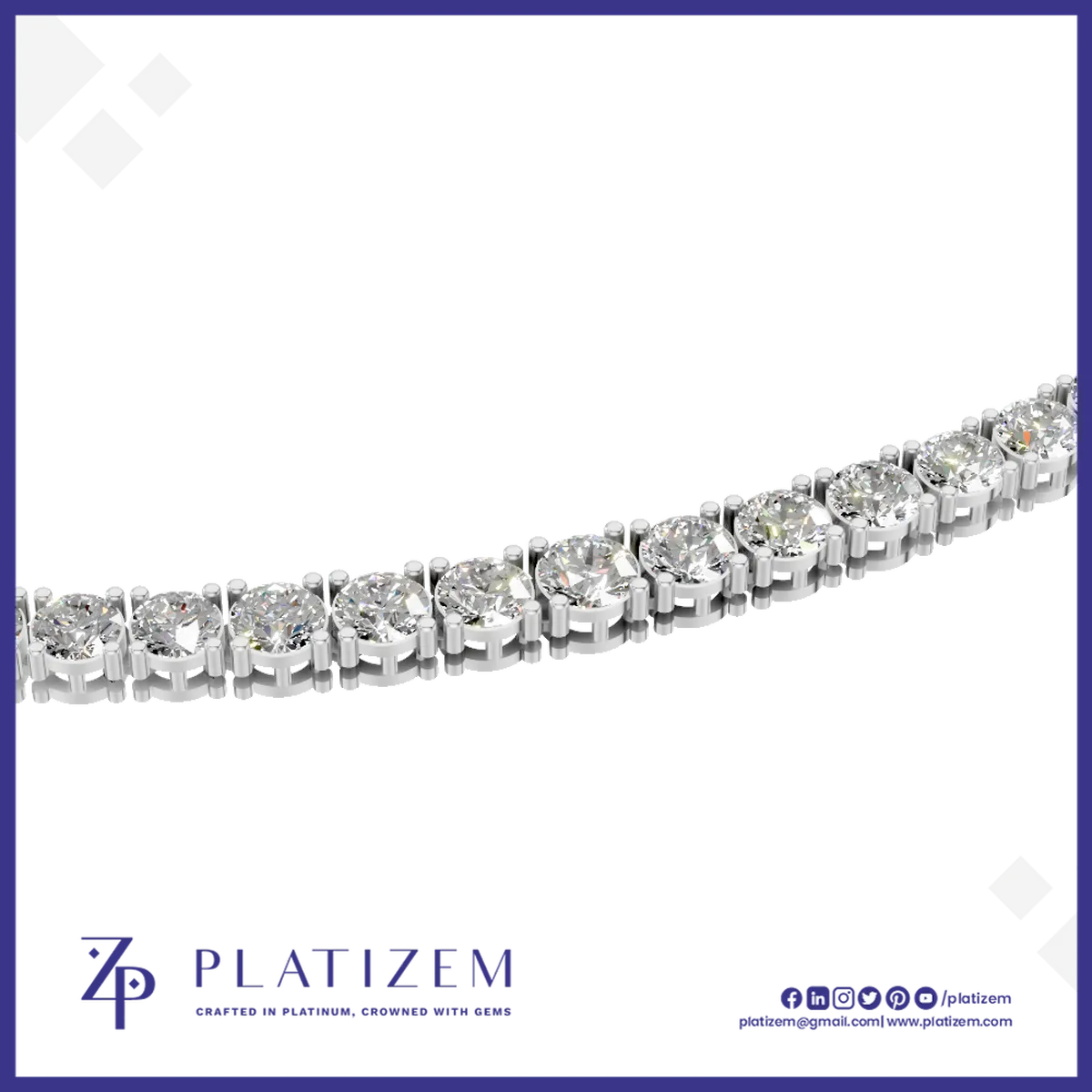 Graduated Round Lab Created Diamond Tennis Necklace