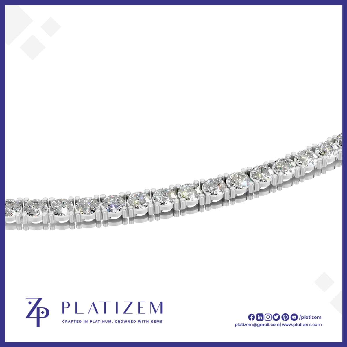 Round Cut Lab Created Diamond Tennis Necklace for Men and Women