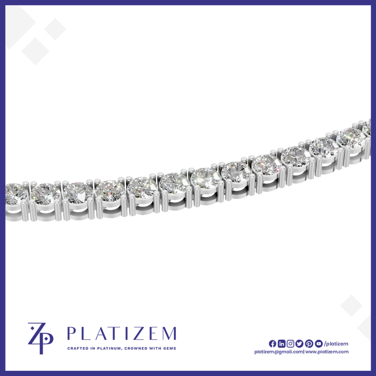 3mm Round Cut Lab Grown Diamond Tennis Necklace