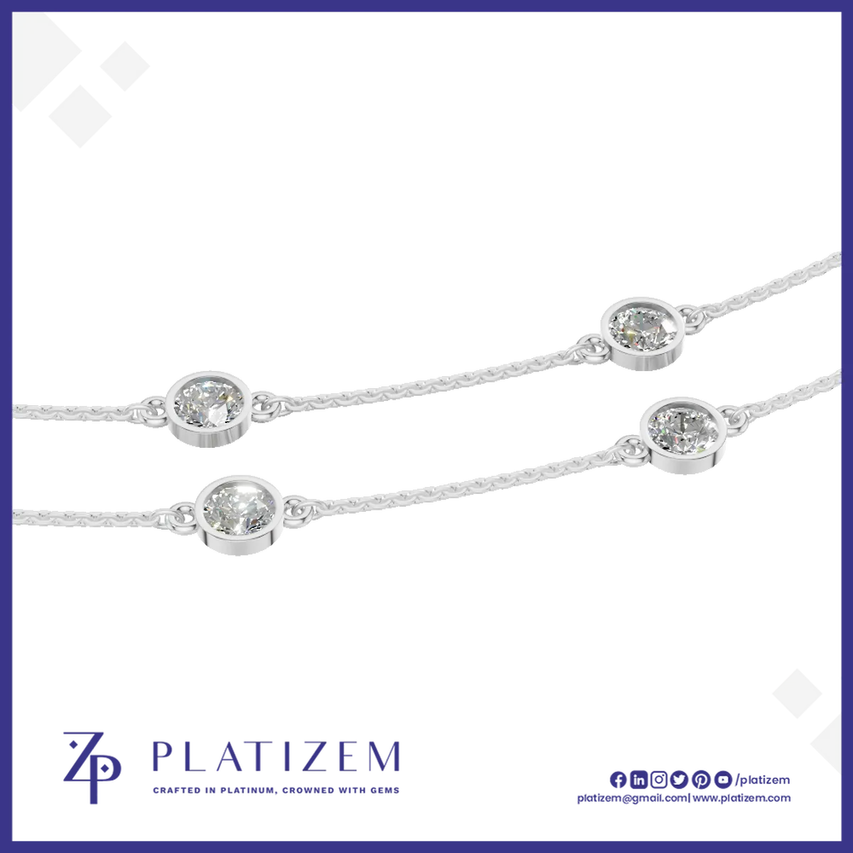 Double Layer 14k Gold Lab Grown Diamond Necklace