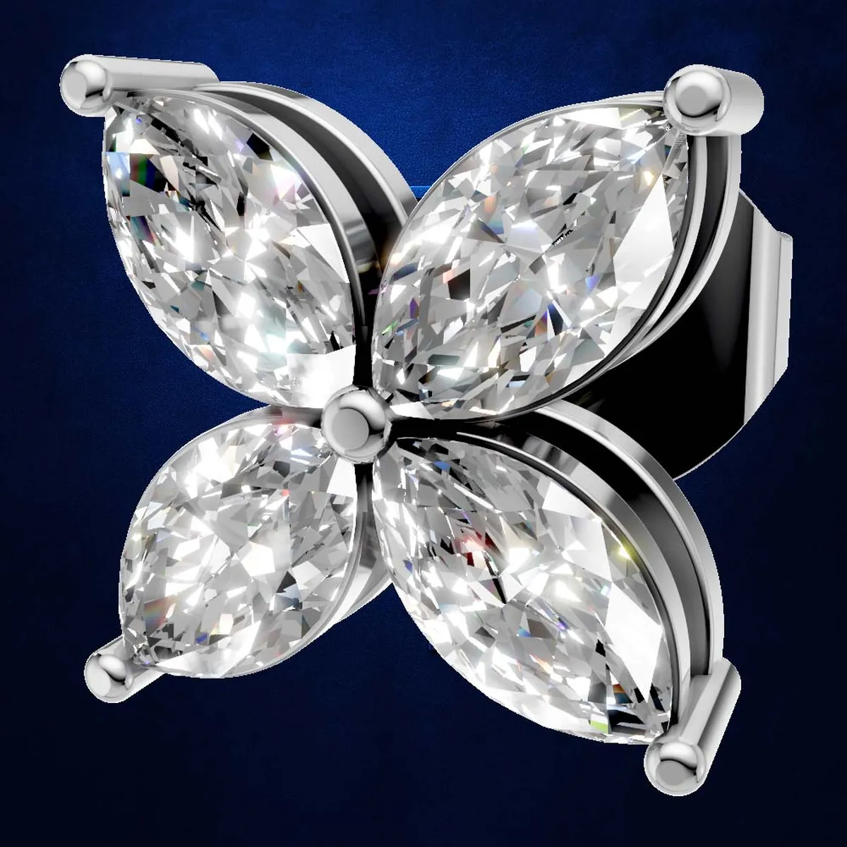 4 Marquise Lab Grown Diamond Stud Earrings for Women