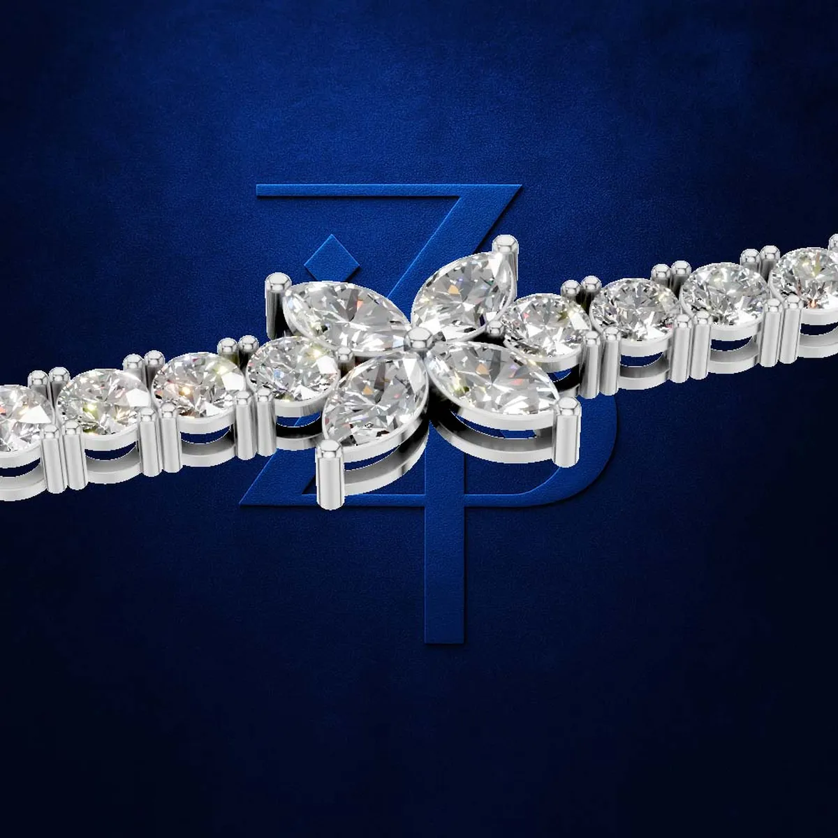 Butterfly Lab Grown Diamond Tennis Bracelet for Women