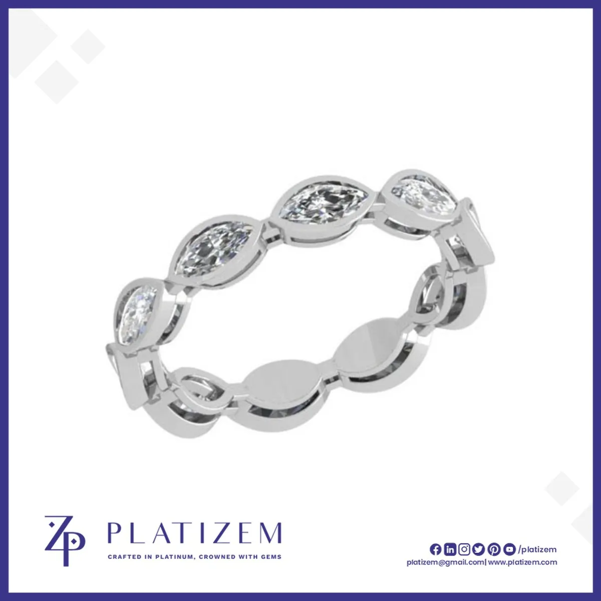 Marquise Diamond Eternity Ring for Women