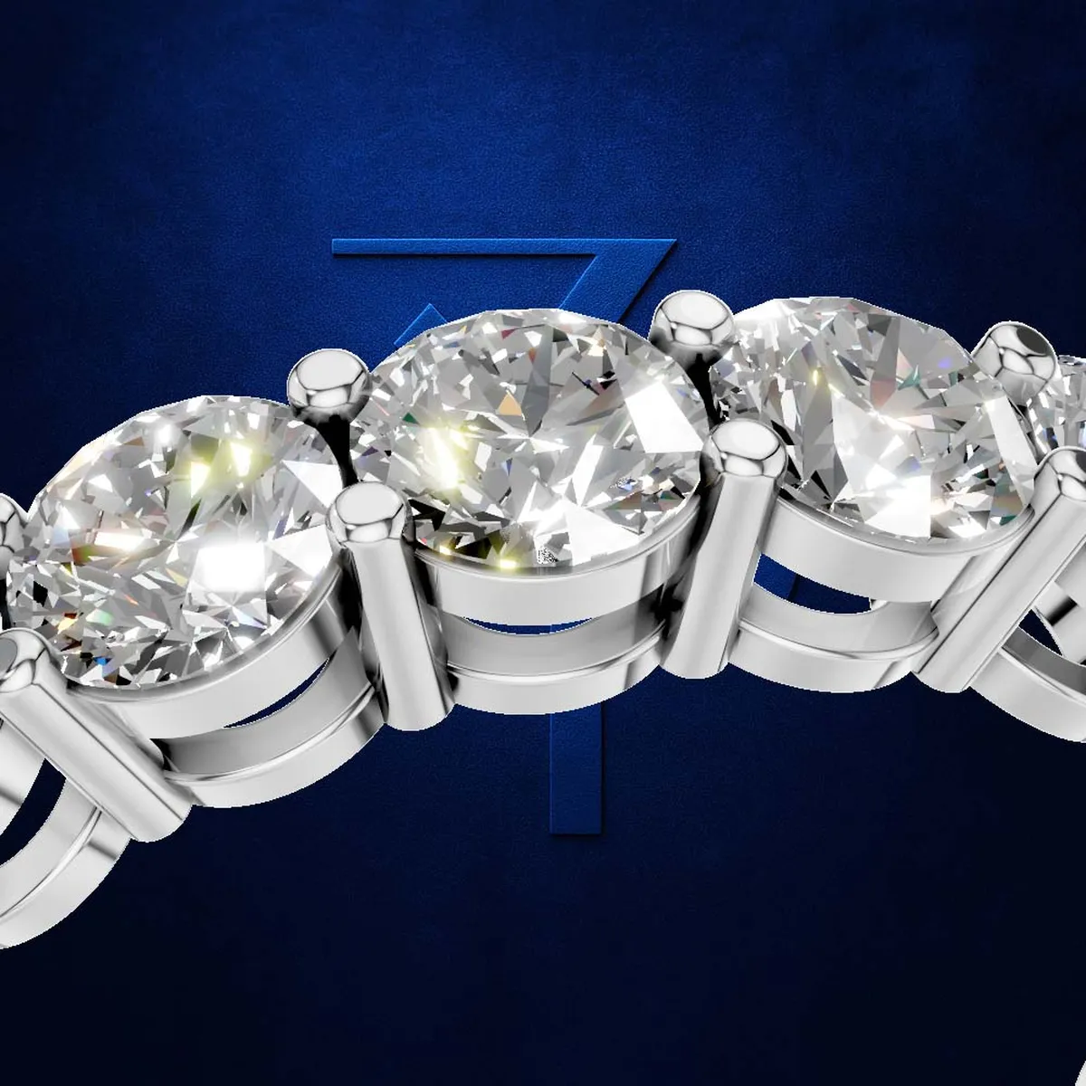 Round Cut Lab Grown Diamond Full Eternity Wedding Band with Prong Setting