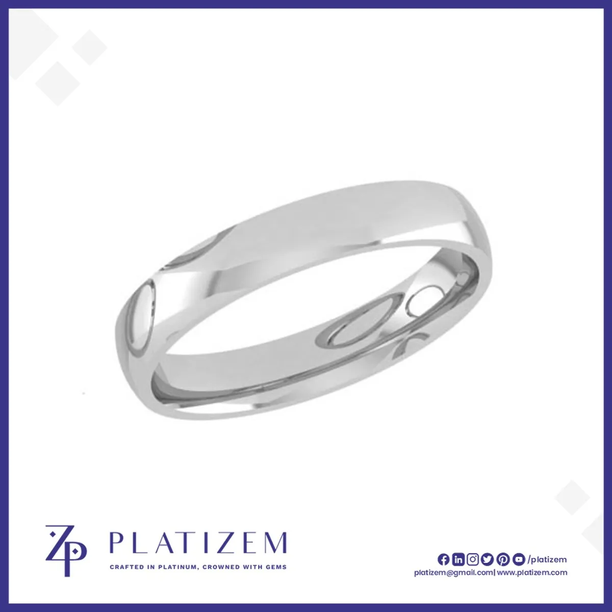 Mens Classic Comfort Fit Wedding Band