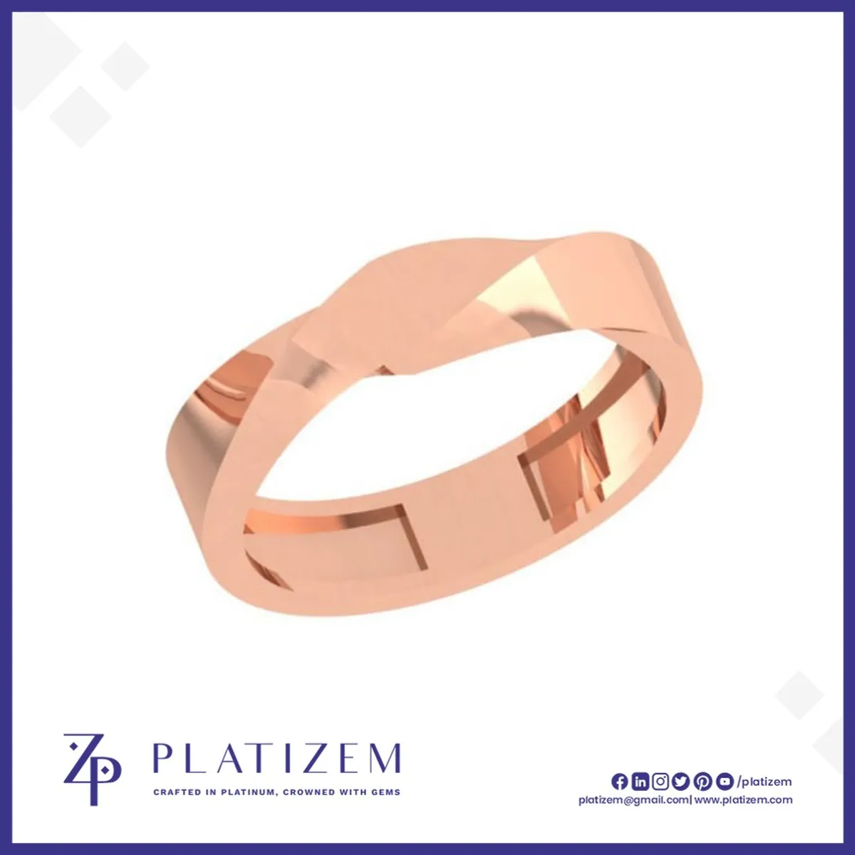 Sculpted Twist Wedding Band for Men