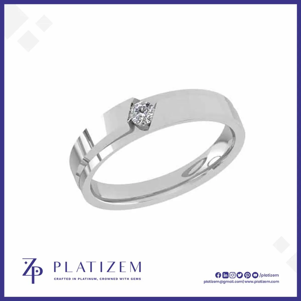 Tension Set Diamond Wedding Ring for Women